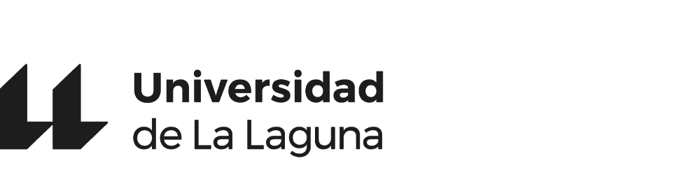 Logotipo de la Universidad de La Laguna sobre fondo oscuro